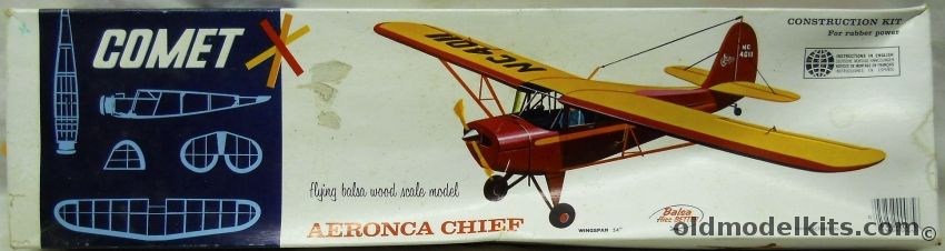 Comet Aeronca Chief - 54 inch Wingspan for R/C / Free Flight, 3506 plastic model kit