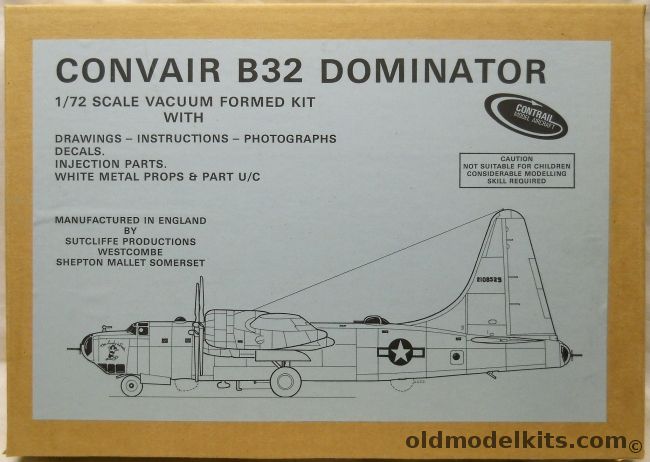 Contrail 1/72 Convair B-32 Dominator plastic model kit