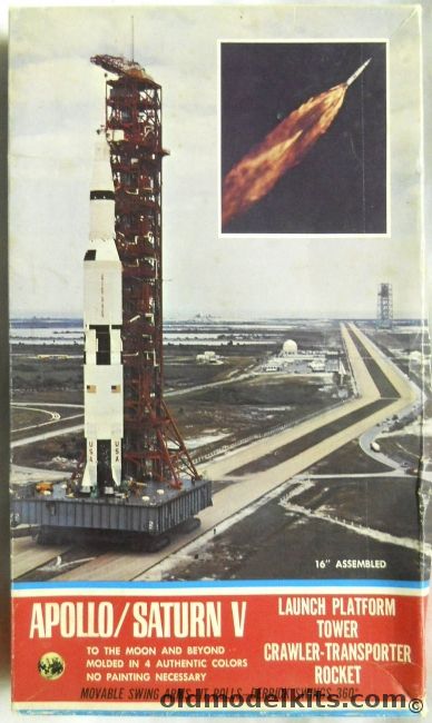 Count Down 1/290 Apollo  Saturn V With Launch Tower Platform And Transporter plastic model kit