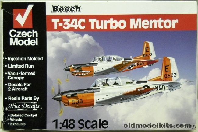 Czech Model 1/48 Beechcraft T-34C Turbo Mentor - USN TAW-5, 4809 plastic model kit