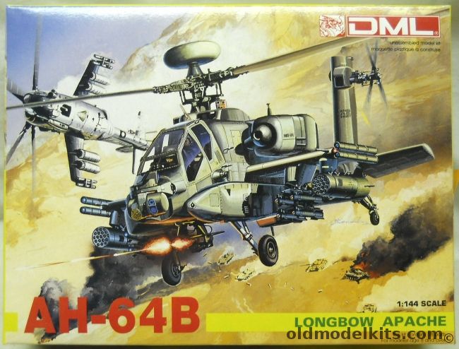 DML 1/144 TWO AH-64B Lowbow Apache, 4530 plastic model kit