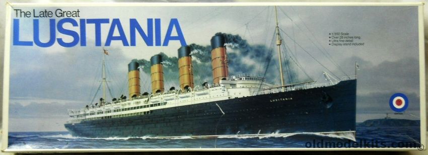 Entex 1/350 RMS Lusitania Ocean Liner - (ex-Revell), 7002 plastic model kit