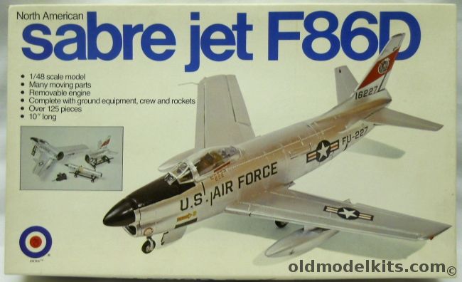 Entex 1/50 North American F-86D Sabre Dog - (ex-Marusan), 9009 plastic model kit