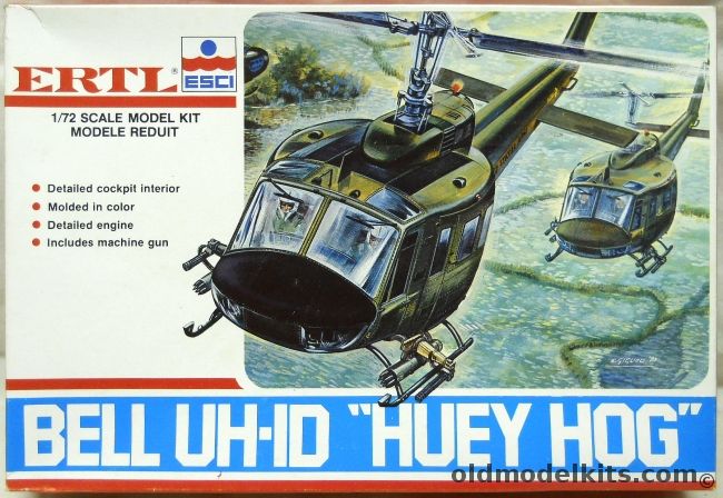 ESCI 1/72 Bell UH-1D Huey Hog - RAAF Royal Australian Air Force / Israeli Air Force / US Army, 8245 plastic model kit