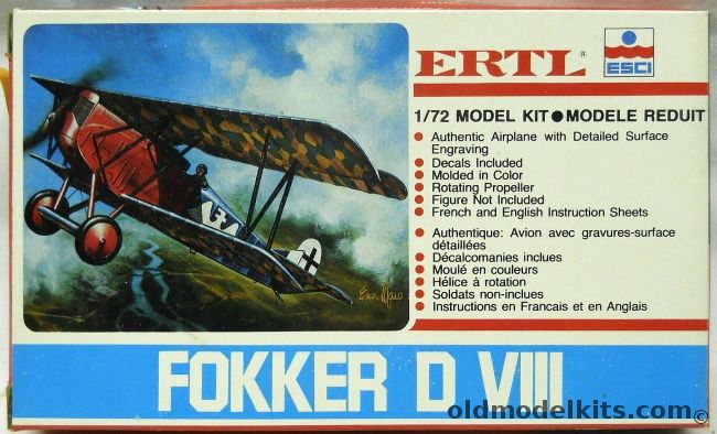ESCI 1/72 TWO Fokker D-VII, 8247 plastic model kit