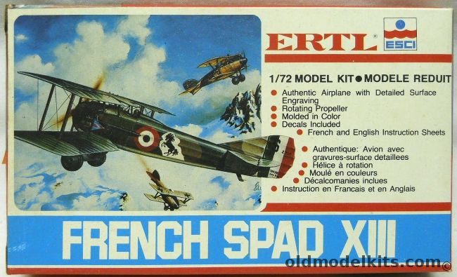 ESCI 1/72 TWO French Spad XIII, 8250 plastic model kit