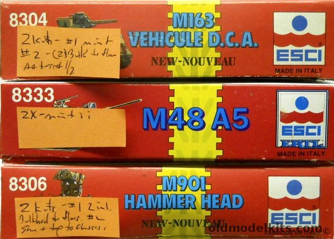 Hasegawa 1/72 TWO M163 AA Vehicle / TWO M48 A5 Tanks / TWO M901 Hammer Head, 8304 plastic model kit