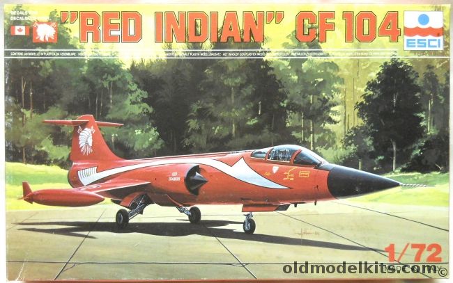 ESCI 1/72 Red Indian CF-104 Starfighter - RCAF No. 421 Sq, 9044 plastic model kit