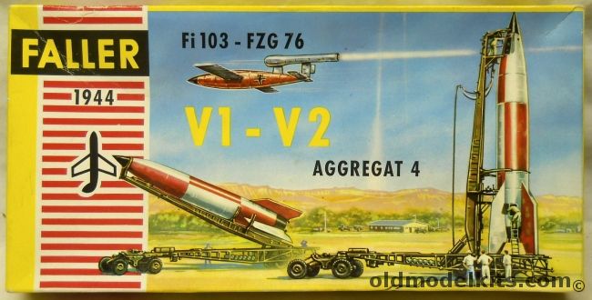 Faller 1/100 V-1 V-2 - With Launcher - (Fi-103 And A4), 520 plastic model kit