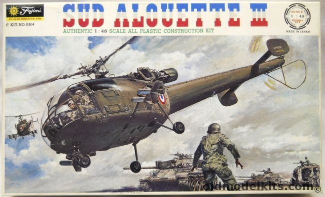 Fujimi 1/48 Aerospatiale Sud Alouette III - French Air Force or Navy / Malaysia Royal Air Force / Israel Air Force, 5H4 plastic model kit