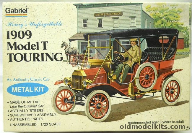 Gabriel 1/20 1909 Ford Model T Touring, 26442 plastic model kit