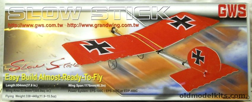 GWS Slow Stick ARF - 41 Inch Wingspan Electric R/C Slow Park Flyer, 23102 plastic model kit