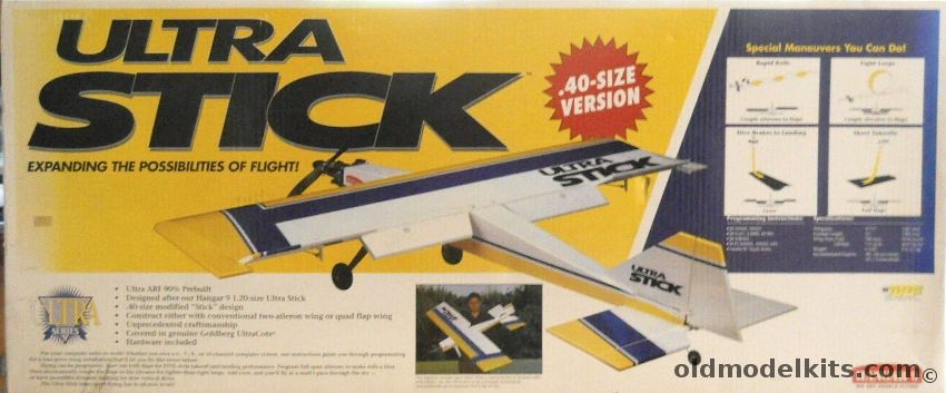 Hanger 9 Ultra Stick ARF - 57.75 Inch Wingspan Almost Ready To Fly R/C Aircraft, HAN1675 plastic model kit