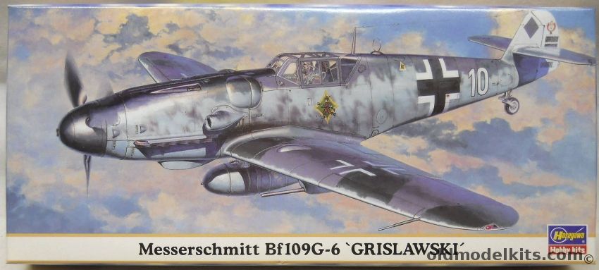 Hasegawa 1/72 Messerschmitt Bf-109 G-6 Grislawski - J.Gr. 50 Oblt Alfred Grislawksi/ 11/J27 Obfw Heinrich Bartels - (Bf109G-6), 00267 plastic model kit