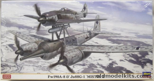 Hasegawa 1/72 FW-190 A-8 And Ju-88G-1 Mistel 2, 02113 plastic model kit