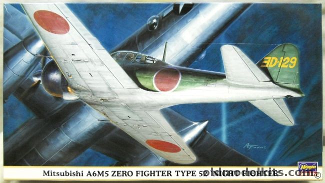Hasegawa 1/48 Mitsubishi A6M5 Zero Fighter Type 52 Night Fighter, 09543 plastic model kit