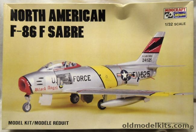 Hasegawa 1/32 F-86F Sabre - USAF 'Black Angel' Lt Ed Barns 311th FBS/58th FBW Korea 1953, 1084 plastic model kit