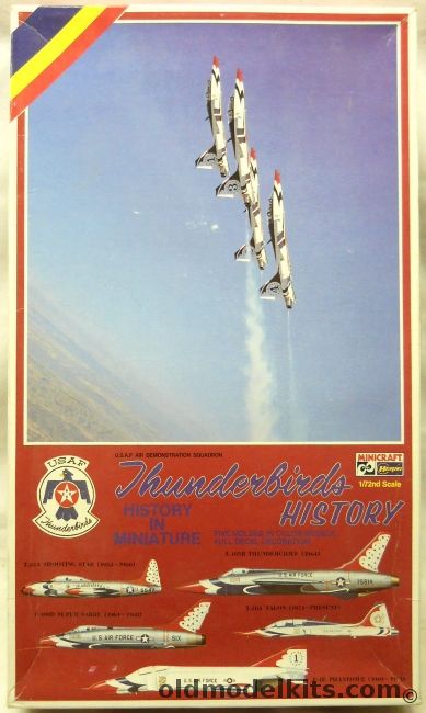 Hasegawa 1/72 Thunderbirds History T-33A / T-38A / F-4E / F-100D / F-105B Kits, 1208 plastic model kit
