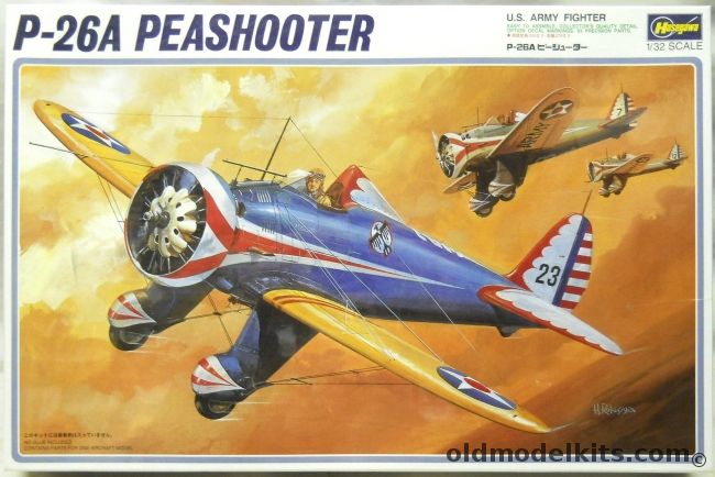 Hasegawa 1/32 P-26A Peashooter - US Army or Philippine Air Force, S8 plastic model kit