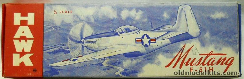 Hawk 1/48 North American F-51H Mustang - (P-51), 401 plastic model kit