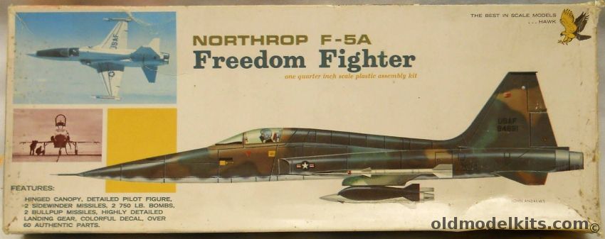 Hawk 1/48 Northrop F-5A Freedom Fighter, 560-130 plastic model kit