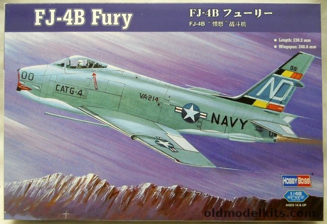 Hobby Boss 1/48 FJ-4B Fury - US Marines VMF-323 1958 / US Navy VA-241 1958, 80313 plastic model kit
