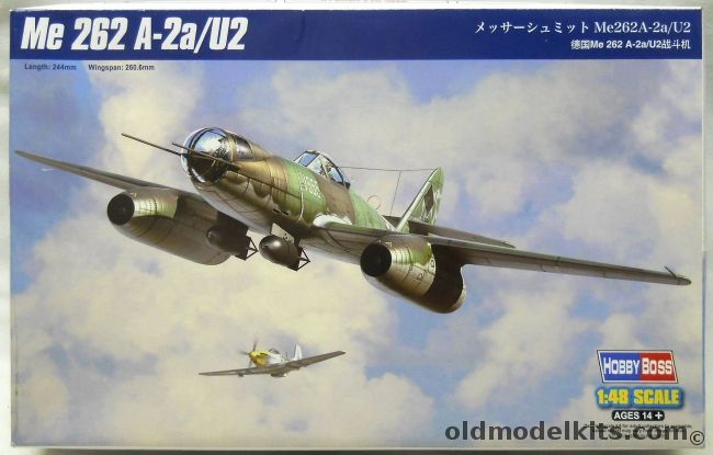 Hobby Boss 1/48 Messerschmitt Me-262 A-2a/U2, 80377 plastic model kit