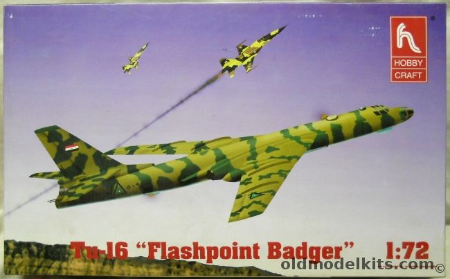 Hobby Craft 1/72 Tu-16 Flashpoint Badger - With Eagle Strip Decals - Kit Decals For Iraq (Iran-Iraq War) 1980 / Egypt (UAR) War Of Attrition 1967-69 / Egypt Yom Kippur War 1973 / Indonesia Borneo Crisis 1962 - (ex Trumpeter), HC1346 plastic model kit
