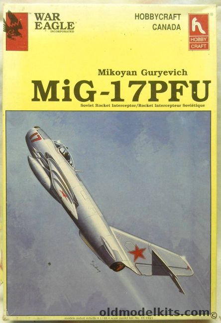 Hobby Craft 1/48 Mikoyan Gurevich Mig-17PFU Fresco E - East German or Soviet Air Forces - (Mig-17), HC1621 plastic model kit