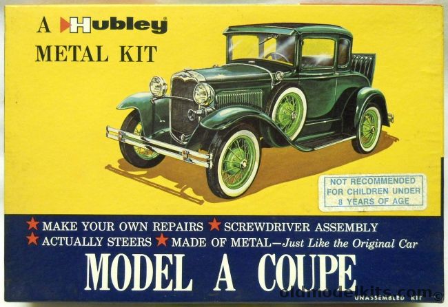 Hubley 1/20 Ford Model A Coupe, 4861-300 plastic model kit