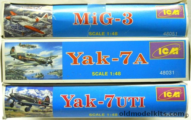 ICM 1/48 Mig-3 And Yak-7A And Yak-7UTI, 48031 plastic model kit