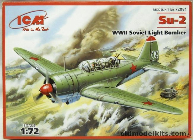 ICM 1/72 Su-2 Soviet WWII Light Bomber, 72081 plastic model kit