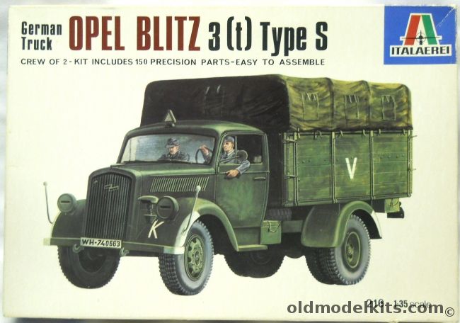 Italaerei 1/35 Opel Blitz 3 (t) S. Type German Truck, 216 plastic model kit