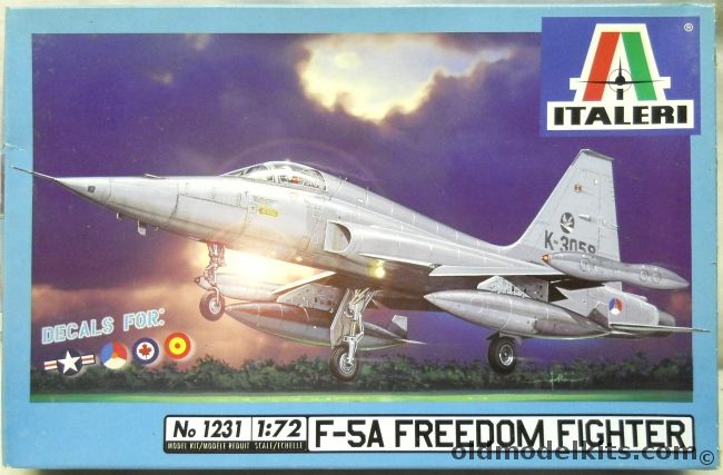 Italeri 1/72 TWO F-5A Freedom Fighter - USAF / Netherlands / Canada RCAF / Spain, 1231 plastic model kit