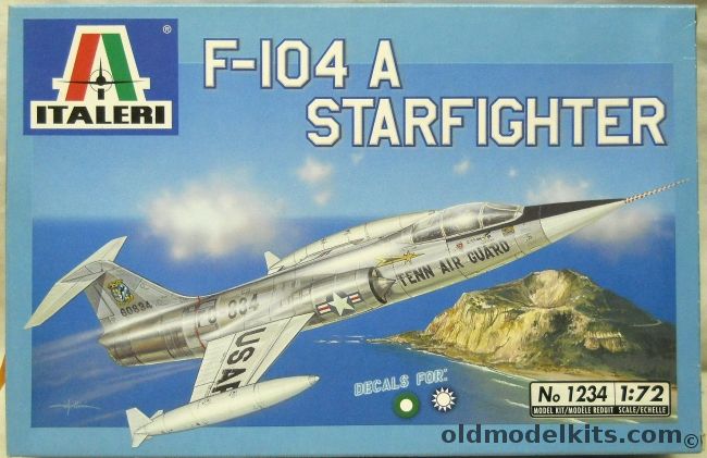 Italeri 1/72 TWO F-104 A Starfighter - USAF / Pakistan / ROC Taiwan, 1234 plastic model kit