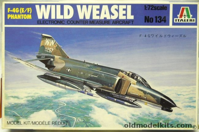 Italeri 1/72 TWO F-4G Phantom II Wild Weasel Or F-4F - Luftwaffe F-4F Or USAF F-4G 35th TRW 39th TFTS, 134 plastic model kit