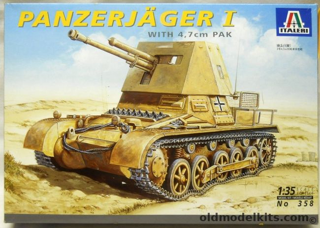 Italeri 1/35 Panzerjager I With 4.7cm PAK, 358 plastic model kit