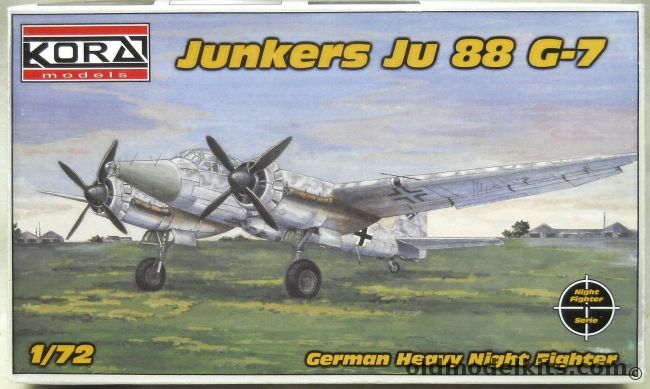 Kora 1/72 Junkers Ju-88 G-7 German Heavy Night Fighter, 7257 plastic model kit