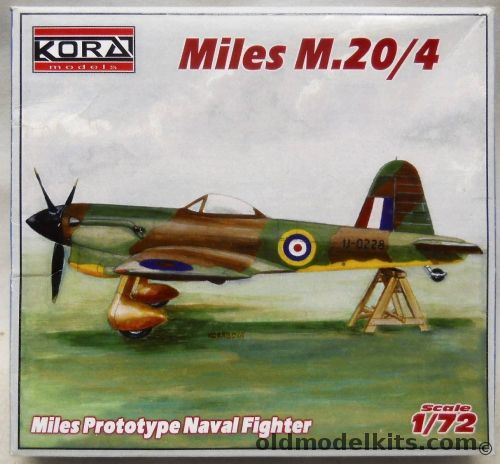 Kora 1/72 Miles M.20/4 - Prototype Naval Fighter Aircraft - (M-20 / M20/4), 7263 plastic model kit