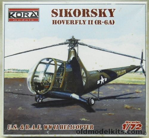 Kora 1/72 Sikorsky Hoverfly II R-6A - US and Great Britain Royal Navy WWII Helicopter, 7269 plastic model kit