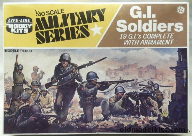 Life-Like 1/40 GI Soldiers - (ex Revell G.I. Battle Action Combat Team Figure Set ), 09650 plastic model kit