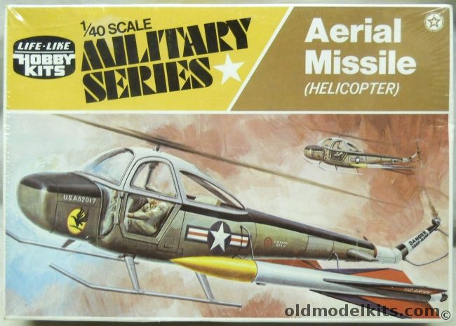 Life-Like 1/40 Aerial Missile Helicopter - Hawk Missile Carrier Cessna YH-41 - (ex Adams), H654-150 plastic model kit