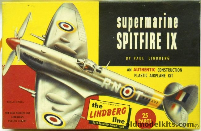 Lindberg 1/72 Supermarine Spitfire IX, 406-29 plastic model kit