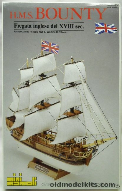 Mamoli 1/135 HMS Bounty - Mutiny Ship, MM1 plastic model kit
