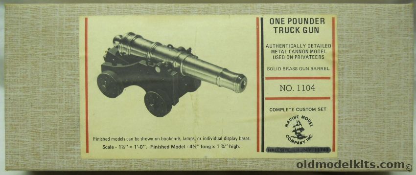 Marine Model Co 1/8 One Pounder Truck Gun - Privateer Cannon 19th Century, 1104 plastic model kit