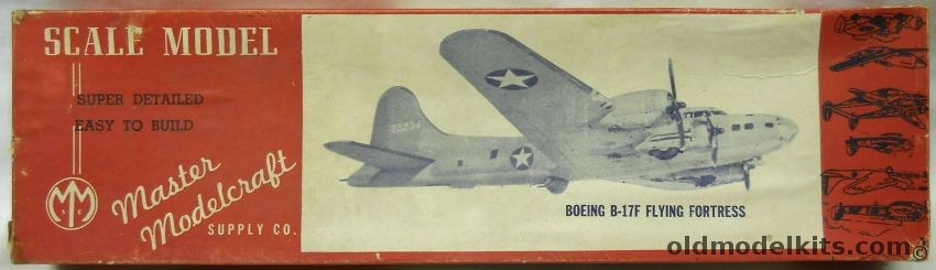 Master Modelcraft Supply Co Boeing B-17F Flying Fortress - 12.5 Inch Wingspan plastic model kit