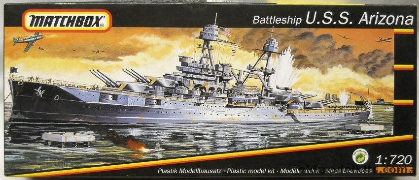 Matchbox 1/720 Battleship USS Arizona - December 7th 1941 Pearl Harbor, 40167 plastic model kit
