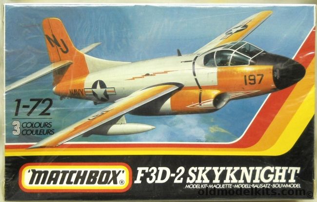 Matchbox 1/72 F3D-2 Skyknight - Navy or Marines - (F3D2), PK-134 plastic model kit
