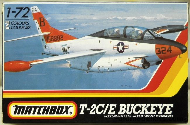 Matchbox 1/72 TWO T-2C or E Buckeye - USN or Greek, PK-42 plastic model kit