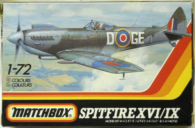Matchbox 1/72 Spitfire Mk.XVI / IX - RAF No. 349 Sq (Belgium) Fassburg Germany 1945 / No. 306 'Torun' (Polish) Sq Northolt 1942, PK-50 plastic model kit